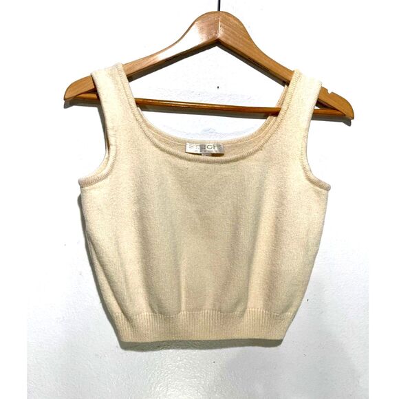 Cream Sleeveless Knit Top - Picture 2 of 5
